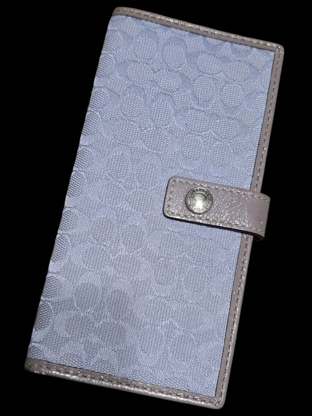Coach Lavender Signature Jacquard Satchel and Wallet Set